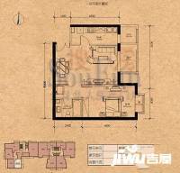 格调1室2厅1卫70.4㎡户型图