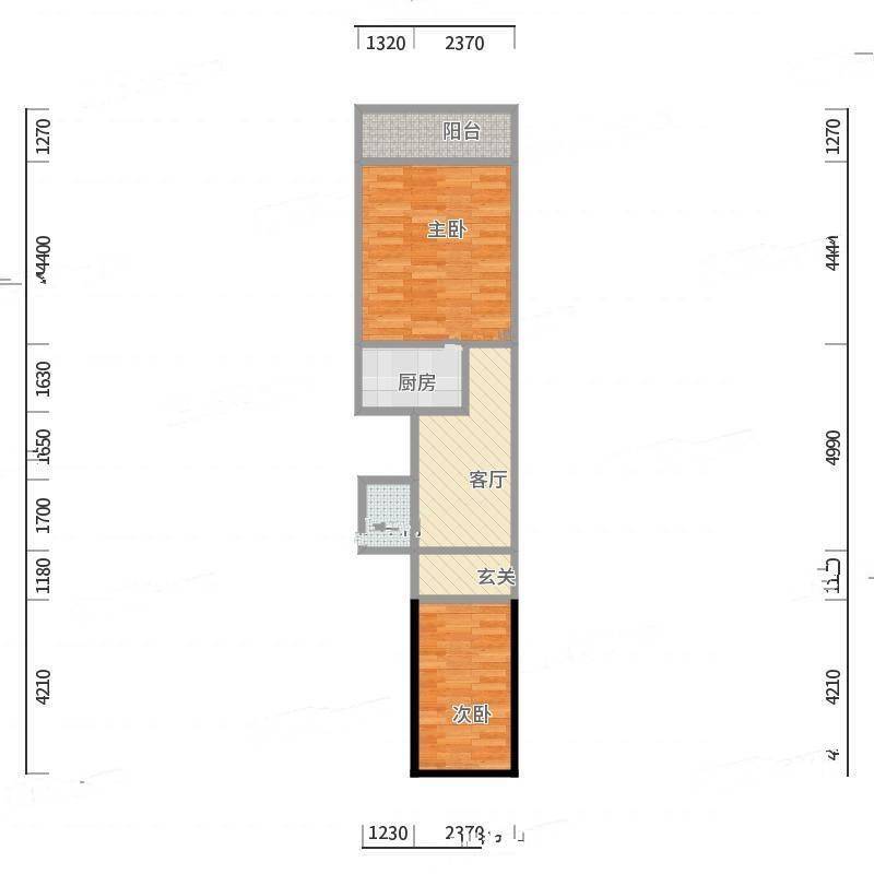 南礼士路三条2室0厅0卫53㎡户型图