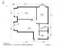 瞰都国际2室1厅2卫86.2㎡户型图