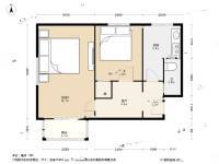 北营房西里2室1厅1卫49.6㎡户型图