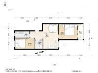 七里庄路2室1厅1卫59㎡户型图