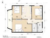 白菜湾3室1厅1卫86㎡户型图