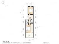 铁路巷小区2室1厅1卫58㎡户型图