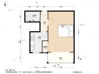 灯市口小区1室1厅1卫39㎡户型图