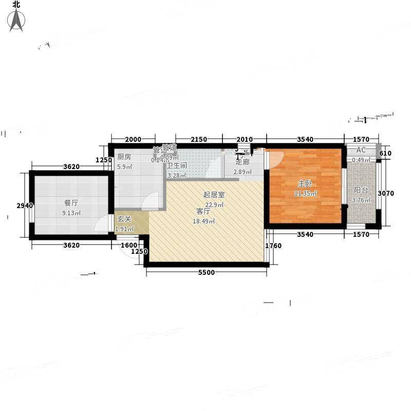 金鱼池小区1室0厅0卫83㎡户型图