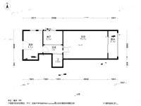 上龙西里1室1厅1卫43㎡户型图