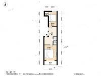 人定湖北巷2室1厅1卫57.2㎡户型图