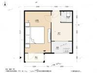 菜园北里1室1厅1卫36.6㎡户型图