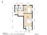 菜园北里2室1厅1卫47.9㎡户型图