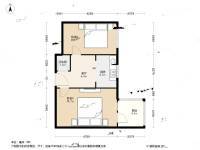 菜园北里2室1厅1卫50.6㎡户型图