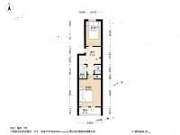 前桃园2室1厅1卫58㎡户型图