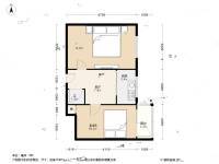 花园胡同2室1厅1卫54㎡户型图