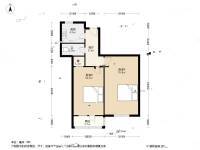 安外东河沿小区2室1厅1卫59㎡户型图