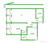 丽水湾畔2室2厅1卫130㎡户型图