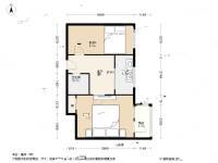 工体北里2室1厅1卫51㎡户型图