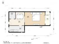 忠实里小区1室1厅1卫46㎡户型图
