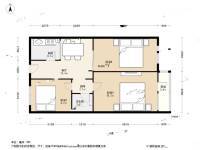 忠实里小区3室1厅1卫77㎡户型图