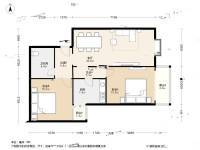 文慧园15号16公寓2室1厅1卫110㎡户型图