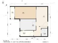 白云观南里1室1厅1卫49㎡户型图