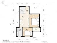 百草园2室1厅1卫59.9㎡户型图