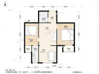 百草园2室2厅1卫74.7㎡户型图