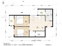 大黄庄东路2室1厅1卫82.7㎡户型图