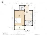 长青园1室1厅1卫43㎡户型图