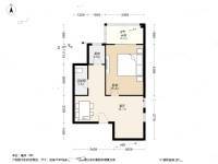 枫蓝国际1室1厅1卫71.6㎡户型图