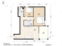 枫蓝国际2室1厅1卫96.8㎡户型图