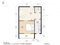 石榴园南里1室1厅1卫48㎡户型图