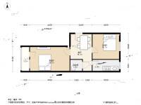石榴园南里2室1厅1卫56㎡户型图