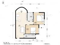 益丰苑2室1厅1卫80.4㎡户型图