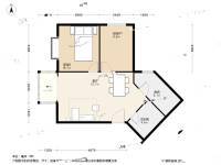 顶秀欣园2室1厅1卫81㎡户型图