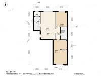京投快线阳光花园2室1厅2卫101㎡户型图