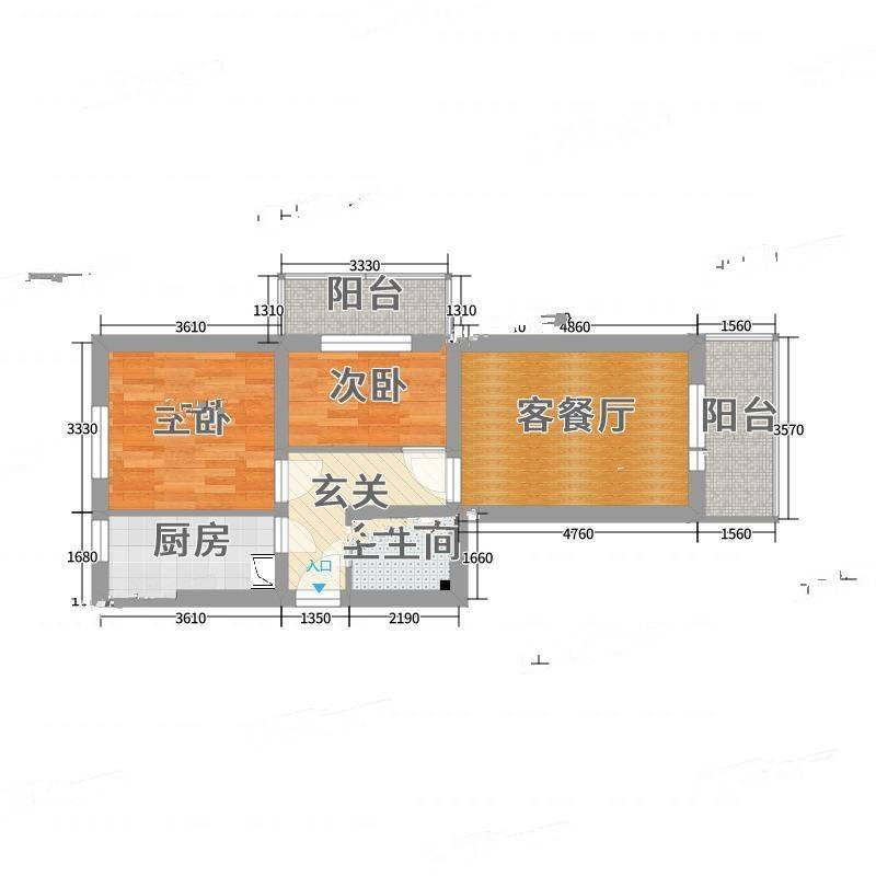 嘉园一里2室0厅0卫65㎡户型图