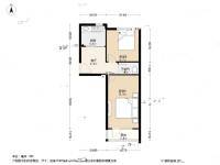 燕东园2室1厅1卫53.5㎡户型图
