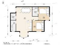宝隆公寓2室2厅2卫101㎡户型图