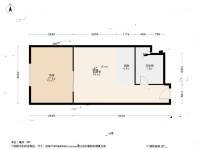 财智公馆1室1厅1卫42.4㎡户型图