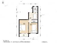 洋桥东里小区2室1厅1卫57㎡户型图