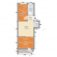 西罗园南里2室0厅0卫54㎡户型图