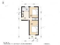 三虎桥南路小区2室1厅1卫53㎡户型图