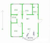 金鸽园南区3室2厅1卫132㎡户型图