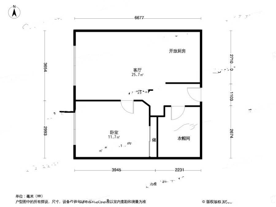 乐成豪丽1室1厅0卫69.6㎡户型图