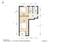 马连洼1号院2室1厅1卫52㎡户型图
