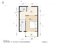 马连洼1号院1室1厅1卫49.4㎡户型图