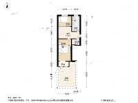 马连洼1号院2室1厅1卫53.4㎡户型图