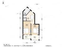 双锦园2室1厅1卫64㎡户型图