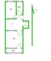 育人里2室1厅1卫78㎡户型图