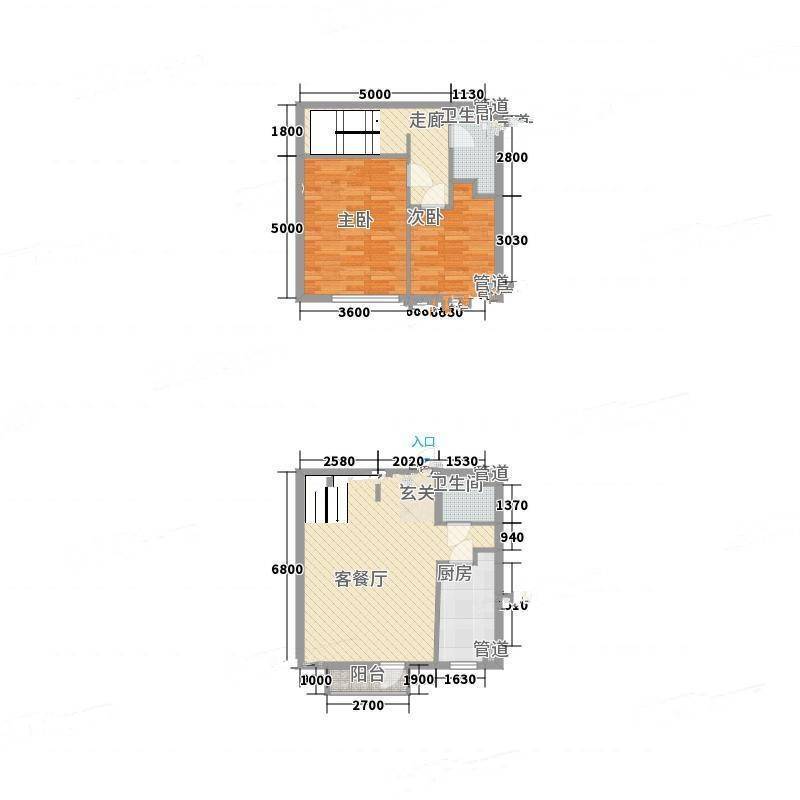 观筑庭园公寓2室0厅0卫110㎡户型图