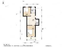 华严北里中科院2室1厅1卫59.9㎡户型图